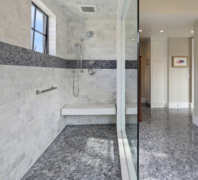 Shower tile inspo. Shower tile inspo. The shower wall tile and floor tile are by New Ravenna. Shower tile inspo #Showertile #Showertileinspo Patterson Custom Homes