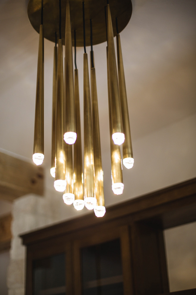 Gold pendants - The bar lighting is from Restoration Hardware. #Goldpendants #restorationhardware Urbanology Designs