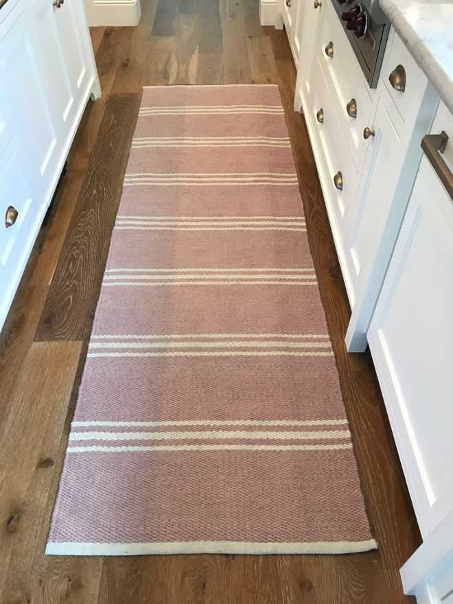 Kitchen Runner. Pink Blush Kitchen Runner. Dash & Albert Lexington Pink/Ivory Indoor/Outdoor Rug Striped kitchen runner #kitchenrunner #runner #stripedrunner #blushpink Home Bunch Interior Design