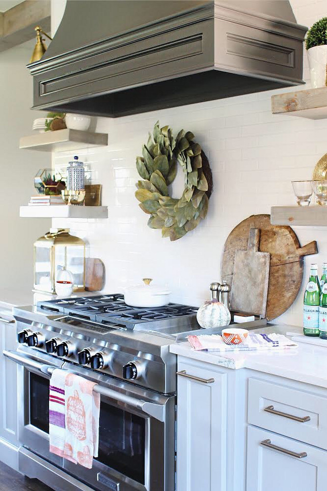 Magnolia Wreath. Faux Magnolia Wreath. Faux Magnolia Wreath above range #MagnoliaWreath #MagnoliaWreath #magnolia #wreath @curlsandcashmere