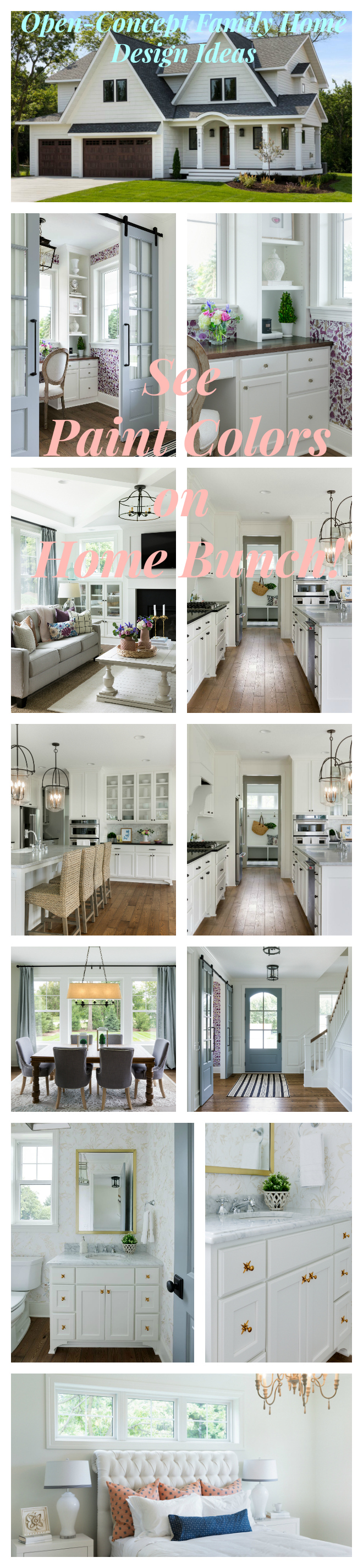 Open-Concept Family Home Design Ideas. See paint colors on Home Bunch