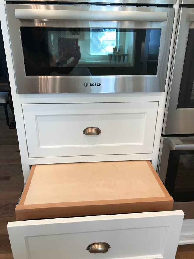 Pull out shelf under oven. Pull out shelf under oven. Pull out shelf under oven ideas. The custom pull out tray within this drawer is to place pans on prior to putting in the speed oven or when removing from it. Pull out shelf under oven design. Kitchen Pull out shelf under oven #Pulloutshelf #Pulloutshelfunderoven #ovenPulloutshelf Home Bunch Interior Design