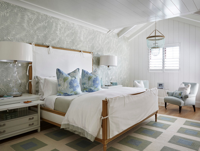 Soothing Bedroom Design. Soothing Bedroom Design with grey and white wallpaper, shiplap ceiling and shiplap accent wall and a seagrass beaded chandelier. Soothing Bedroom Design. Soothing Bedroom Design with grey and white wallpaper, shiplap ceiling and shiplap accent wall and a seagrass beaded chandelier. Soothing Bedroom Design. Soothing Bedroom Design with grey and white wallpaper, shiplap ceiling and shiplap accent wall and a seagrass beaded chandelier #SoothingBedroomDesign #BedroomDesign #SoothingBedroom #Design #greyandwhitewallpaper #shiplapceiling #shiplap #shiplapaccentwall #seagrassbeadedchandelier #chandelier Pineapples Palms, Etc