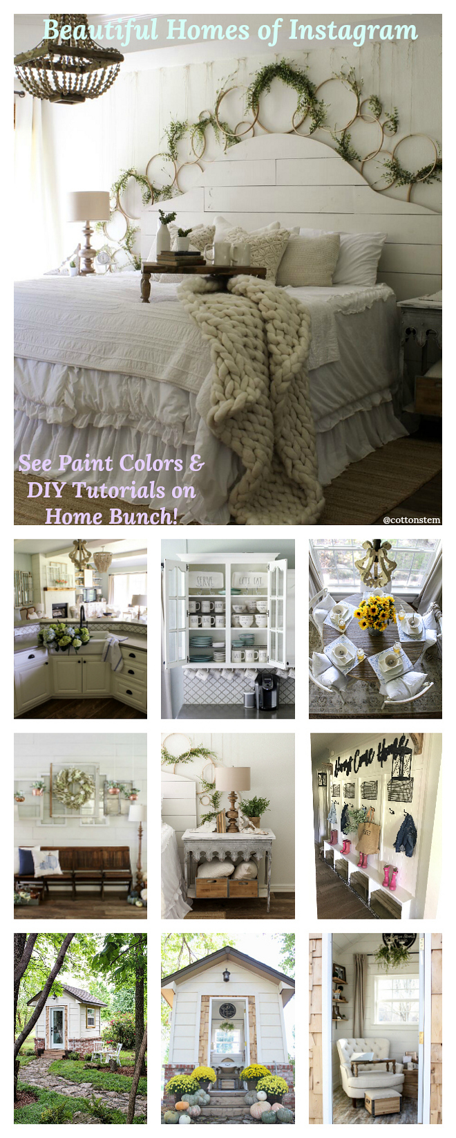 Beautiful Homes of Instagram. See paint colors and diy tutorials on Home Bunch