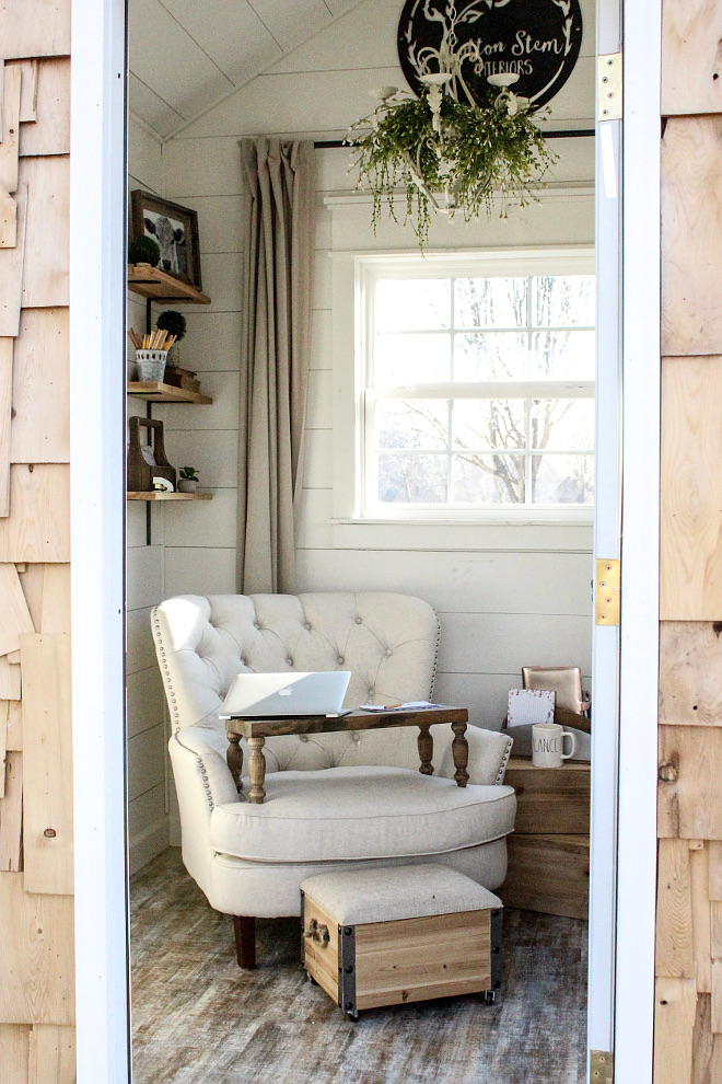 Coverted shed into home office. Coverted shed into home office. Coverted shed into home office ideas. Coverted shed into home office #Covertedshed #homeoffice Home Bunch Beautiful Homes of Instagram @cottonstem