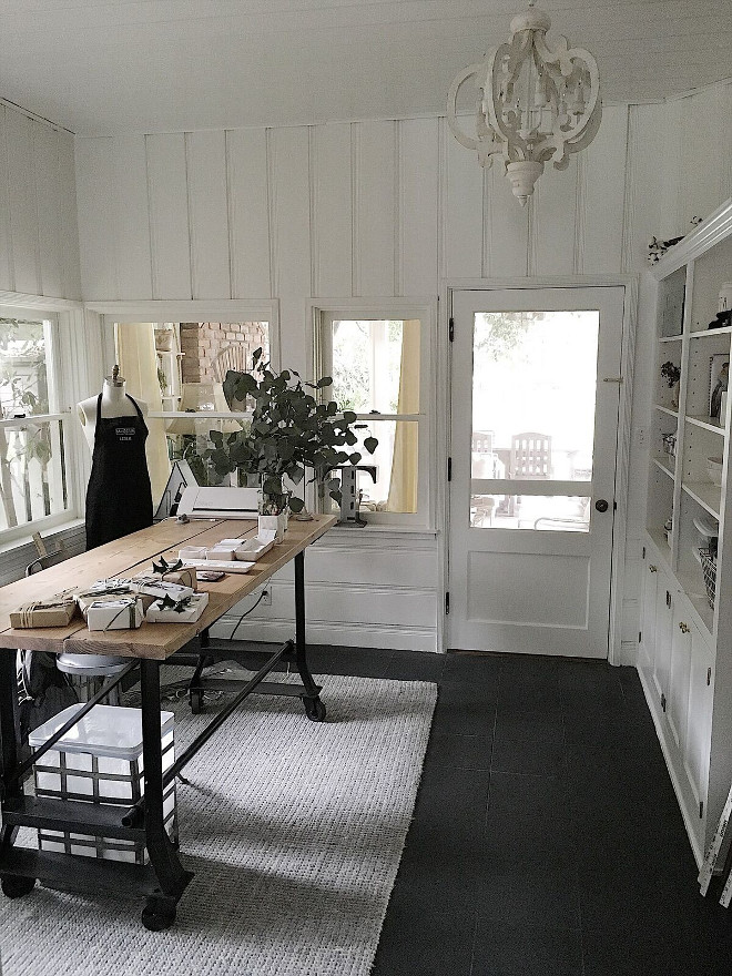 Farmhouse Work Table. Craftroom work table. Industrail work table. Farmhouse Work Table. Craftroom work table #Farmhouse #WorkTable #Craftroom #industrialworktable Beautiful Homes of Instagram @my100yearoldhome