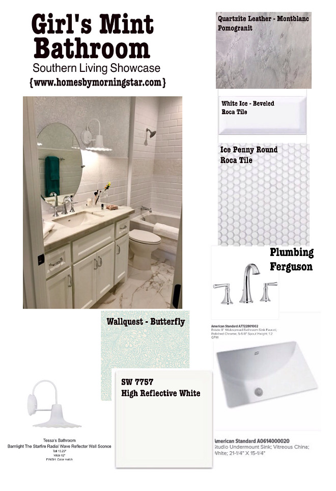 Girls bathroom sources. Pin this to have all of the information on the sources used in this bathroom. Morning Star Builders