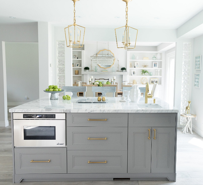 Grey cabinet paint color Martha Stewart's Lava Stone Gray. Grey kitchen cabinet paint color Martha Stewart's Lava Stone Gray #MarthaStewartLavaStoneGray #greycabinetpaintcolor #greycabinet #paintcolor #greypaintcolor Simply Beautiful Eating