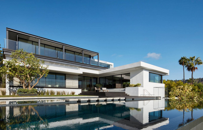 Modern Infinity Pool. California Modern home infinity pool #infinitypool Horst Architects