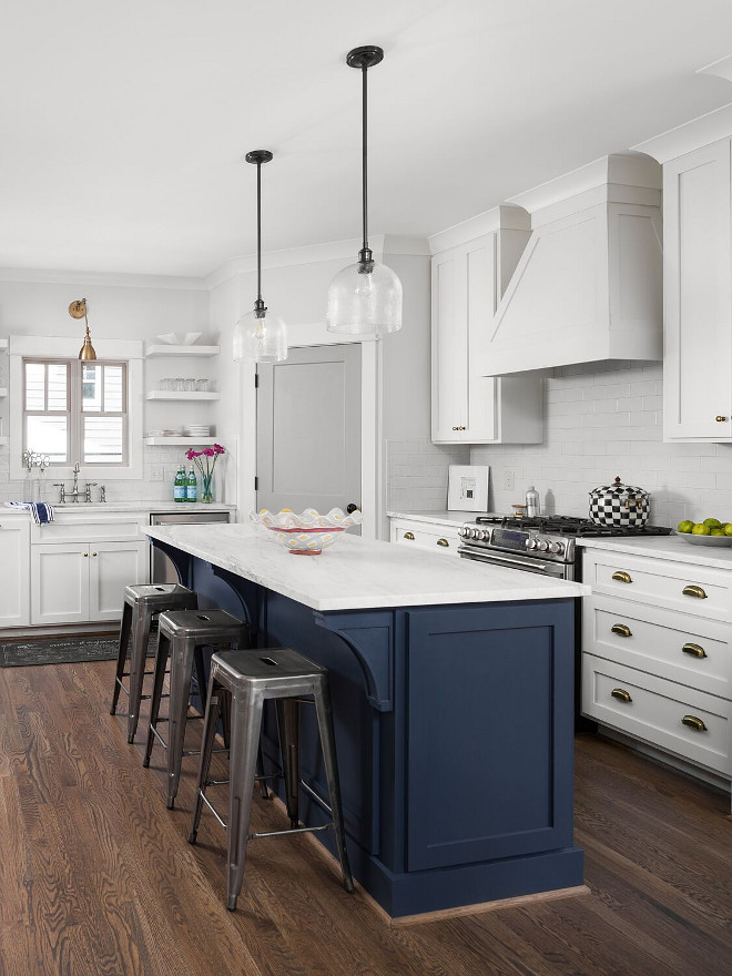 Navy Kitchen Island Paint Color Navy Seawall Sherwin Williams. Navy Seawall Sherwin Williams. Navy Seawall Sherwin Williams #NavySeawallSherwinWilliam #NavyKitchenIsland #PaintColor Willow Homes