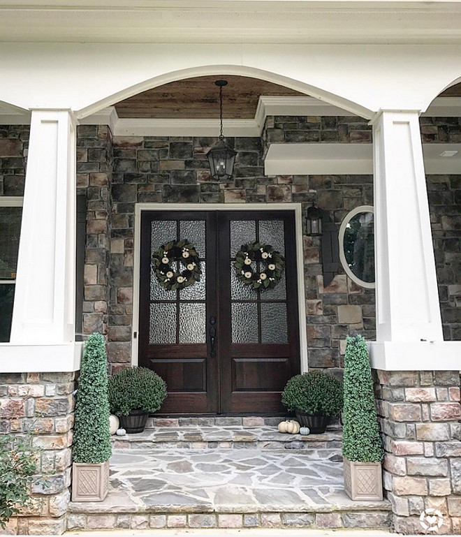 Wood and stone Tapered Porch Columns. Wood and stone Tapered Porch Columns. Wood and stone Tapered Porch Columns, Wood and stone Tapered Porch Columns, Wood and stone Tapered Porch Columns #Woodandstone #TaperedPorchColumns Home Bunch Beautiful Homes of Instagram @mygeorgiahouse