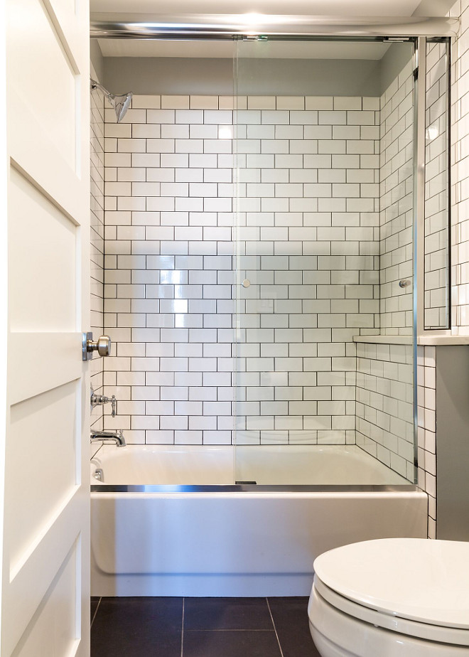 Bath Shower with subway tile