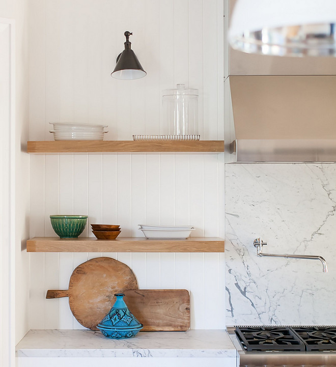Chunky Floating Shelves Kitchen with chunky floating shelves White Oak Chunky Floating Shelves