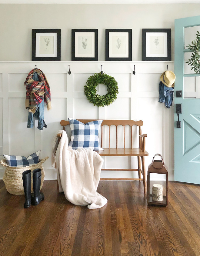 Farmhouse Foyer Grid Board i batten Paneling Farmhouse Foyer Grid Board i batten Paneling Farmhouse Foyer Grid Board i batten Paneling #FarmhouseFoyer #GridBoardandbatten #Boardandbatten #Paneling