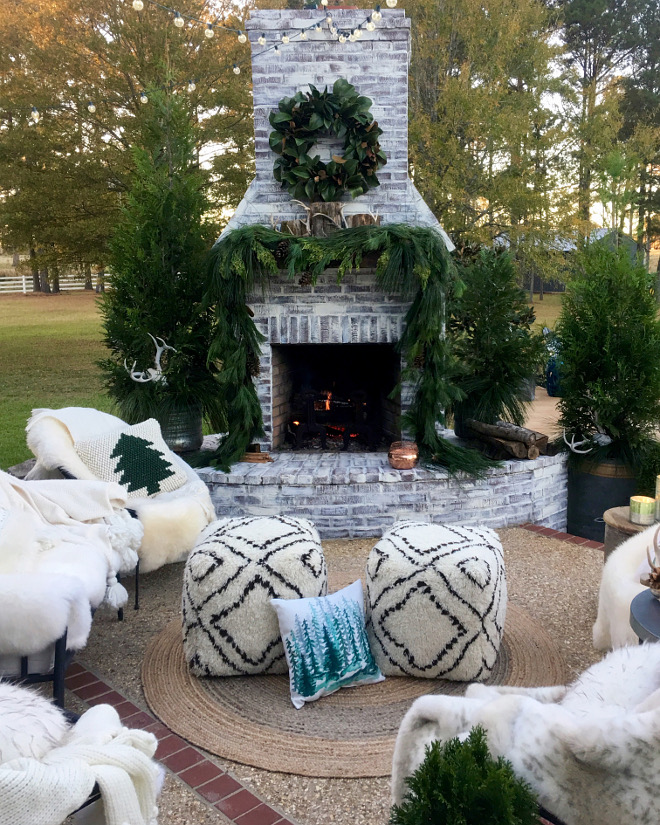 Outdoor Christmas Fireplace Decor Outdoor Christmas Fireplace Decorating ideas Outdoor Christmas Fireplace Decor