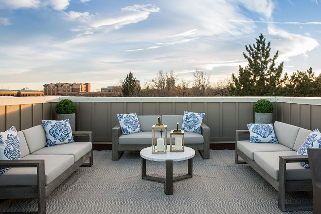 Roof deck This roof deck maximize space and views #roofdeck