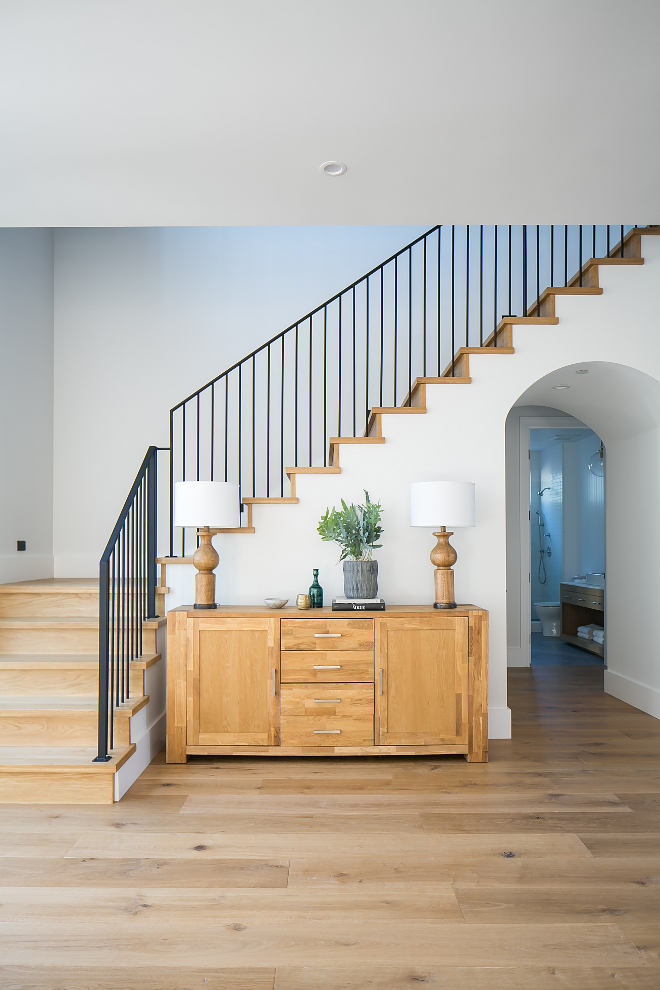 Staircase wrought iron stair railing Gorgeous modern farmhouse foyer Staircase wrought iron stair railing #Staircase #wroughtironstairrailing #modernfarmhouse