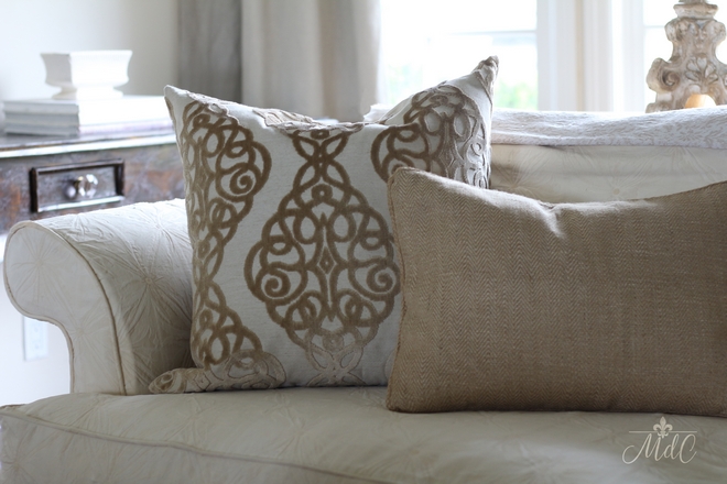 Pillows on sofa are Home Goods Beautiful Homes of Instagram @maisondecinq