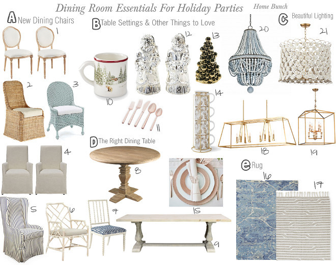Dining room essentials for Holiday parties - Home Bunch