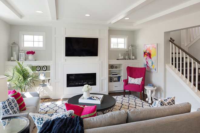 Fresh color palette ideas This living room features a lively and fresh color palette