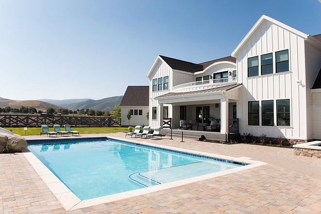 Modern farmhouse pool