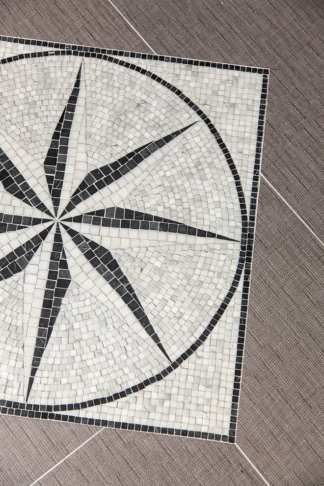 Coastal Floor Medallion Compass Mosaic floor tile Coastal Floor Medallion Compass Coastal Floor Medallion Compass