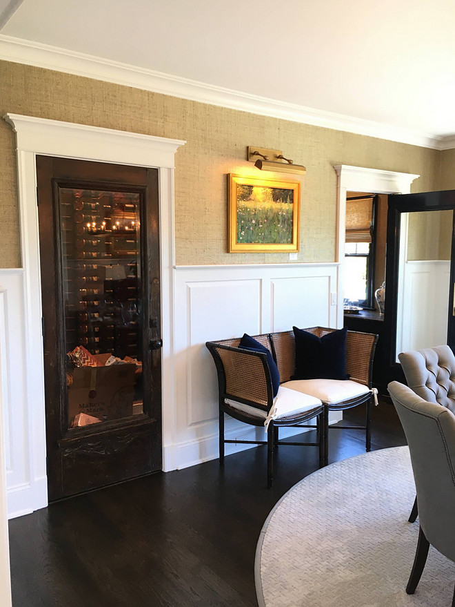 Dining Room with vintage glass doors to Wine Room and Butler's Pantry