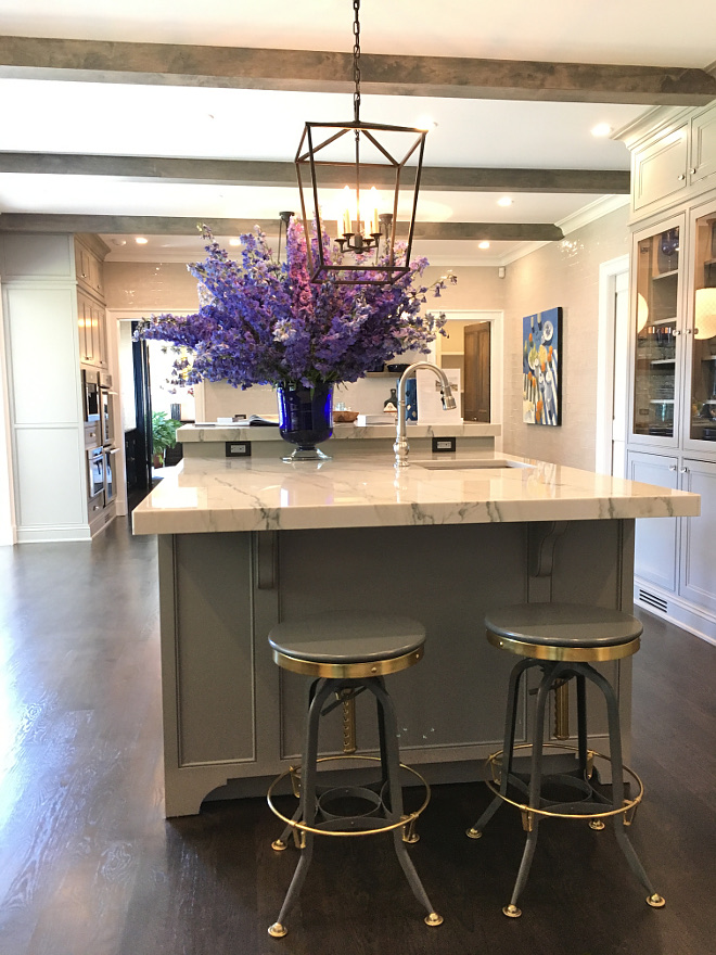 Kitchen island with prep sink This kitchen is very spacious and features two islands. The main island we see above, features a prep sink Kitchen island with prep sink ideas Kitchen island with prep sink