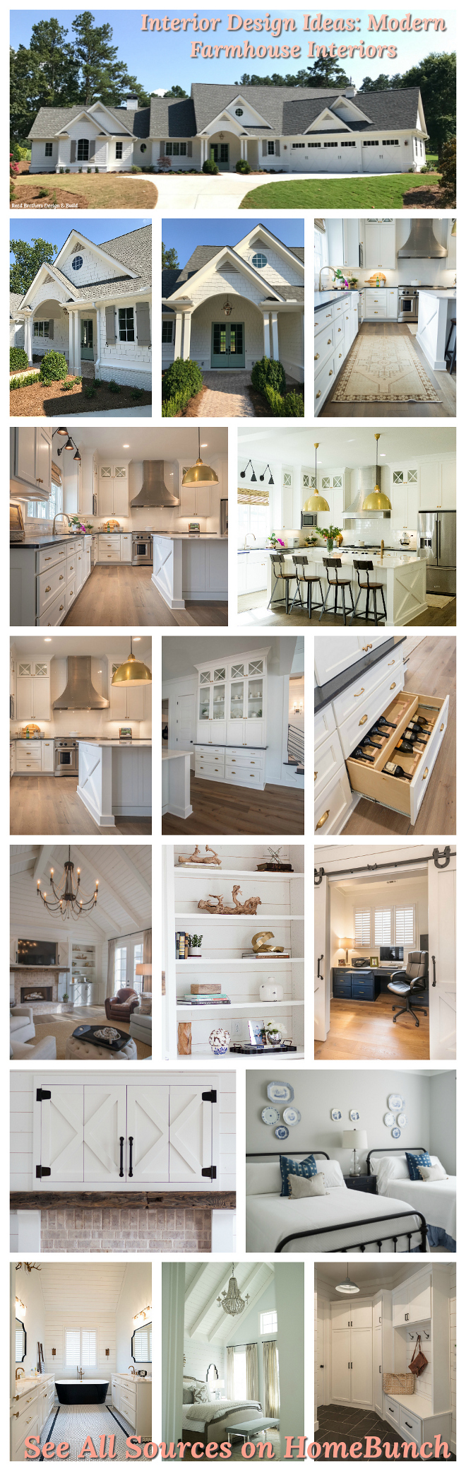 Interior Design Ideas Modern Farmhouse Interiors See Paint Colors and All Decor sources on Home Bunch blog