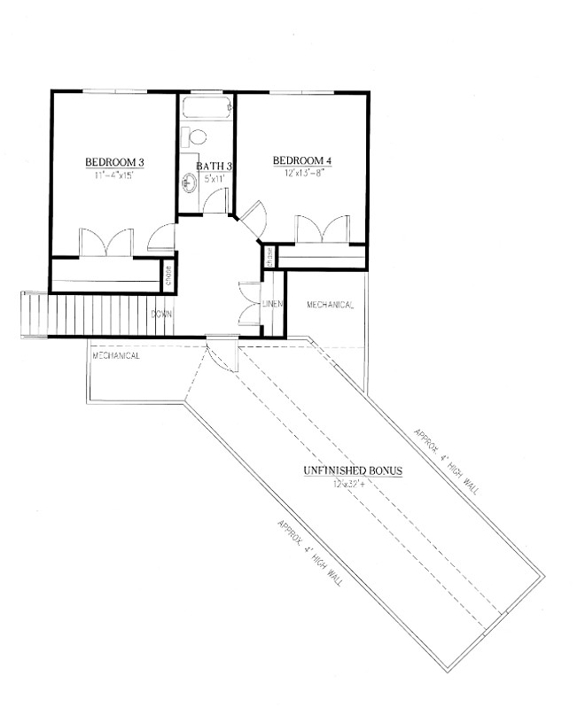 Modern Farmhouse Upper Level Floor Plan