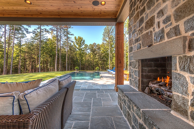 The back porch and pool patio flooring is Bluestone