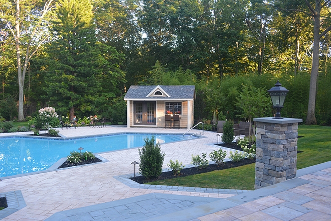 Backyard Renovation Backyard Renovation Ideas Backyard Renovation backyard we added an upper terrace coming off of the house, an outdoor kitchen, the patio around the pool, the pool house, tons of landscaping and even a firewall Backyard Renovation #BackyardRenovation