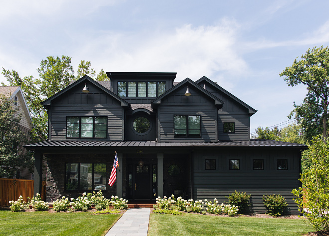 Black house paint color Sherwin Williams SW 7062 Rock Bottom Black house paint color Sherwin Williams SW 7062 Rock Bottom Black house paint color Sherwin Williams SW 7062 Rock Bottom #Blackhouse #paintcolor #SherwinWilliamsSW7062RockBottom