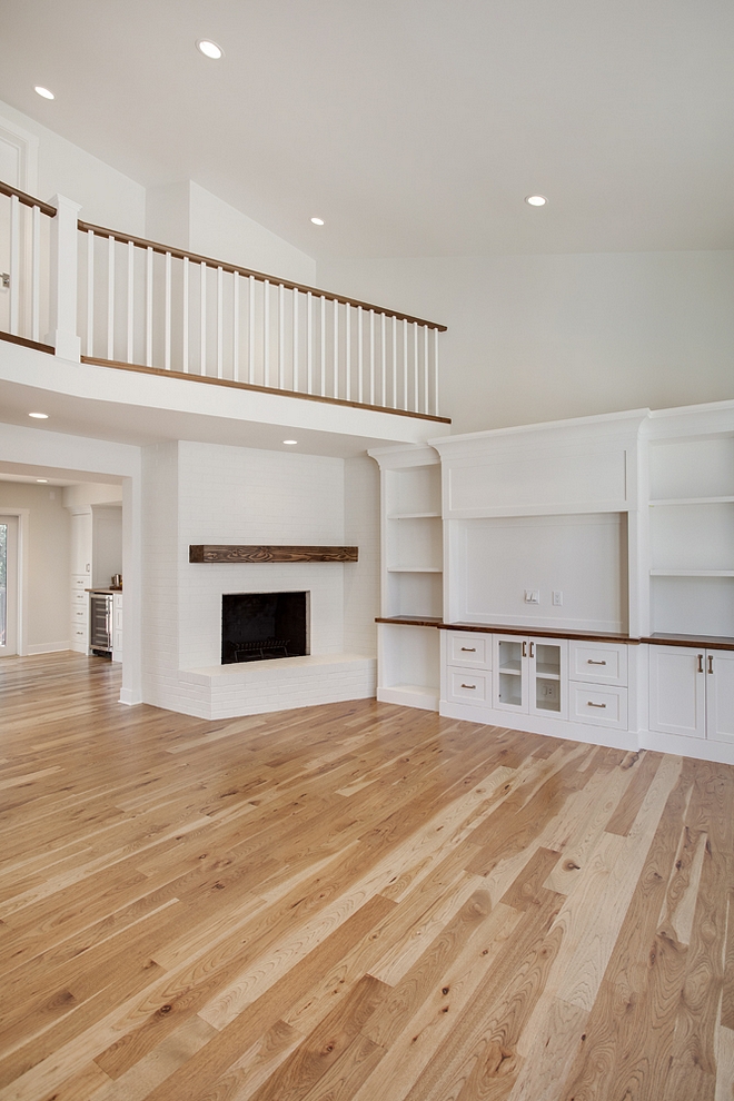 Hardwood flooring throughout is 4” rustic Hickory with a custom stain finished on site Hickory Hardwood Flooring Hickory Hardwood Flooring sources Hickory Hardwood Flooring finishing Hickory Hardwood Flooring #Hickory #HardwoodFlooring