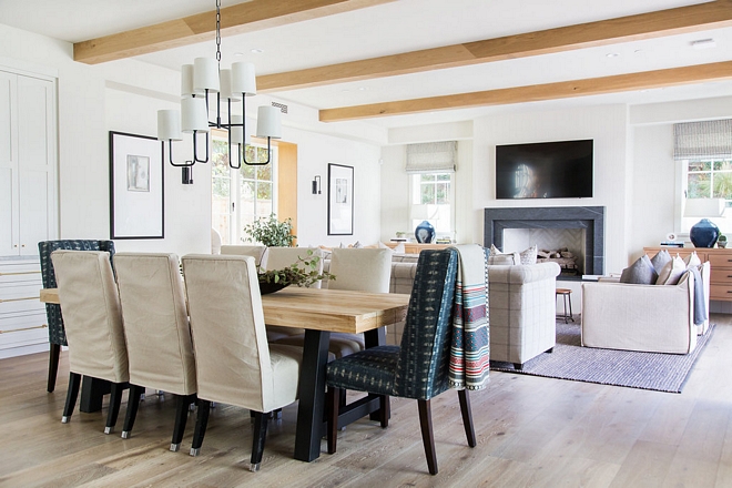 Kitchen dining room and family room features Rift Oak beams Kitchen dining room and family room features Rift Oak beams #Kitchen #diningroom #familyroom #RiftOakbeams