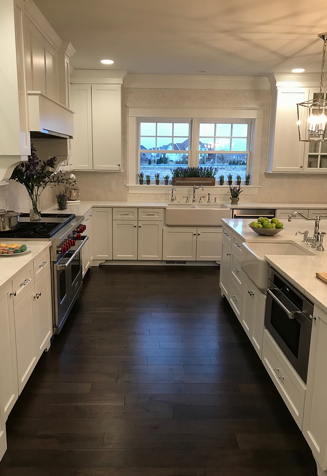 Island with built in microwave Kitchen island microwave Built in microwave in kitchen island The drawers/cabinets to the left of the large sink conceal waste and recycling bins #kicthenisland #builtinmicrowave
