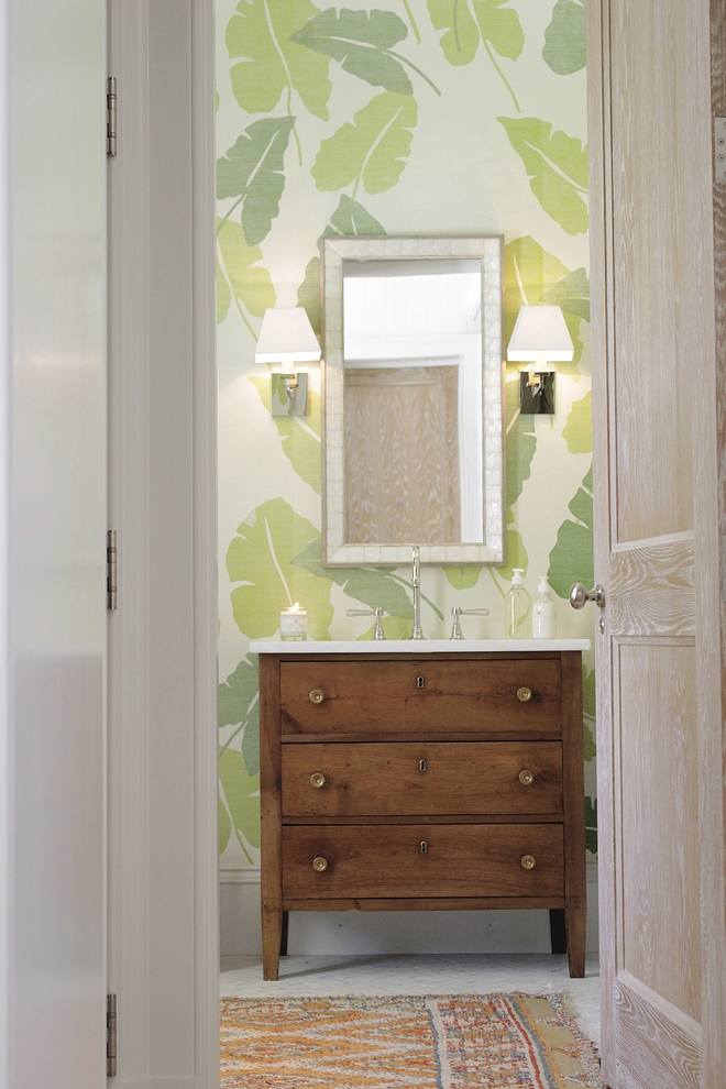 banana leaf wallpaper Powder Room banana leaf wallpaper Bathroom wallpaper #bananaleafwallpaper #wallpaper #bathroomwallpaper