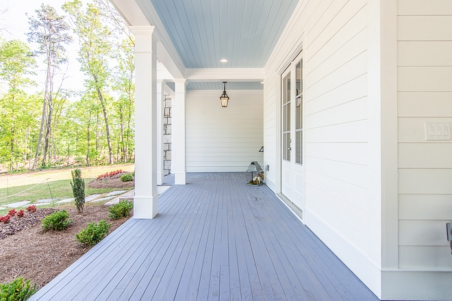 Sherwin Williams Blue Denim Sherwin Williams Blue Porch Flooring Tongue and Groove KDAT Stain color Denim Sherwin Williams Blue Denim #SherwinWilliamsBlueDenim