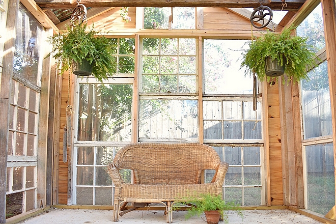 Salvage Greenhouse Ideas Greenhouse made out of salvage windows This is how the greenhouse looks on the inside #greenhouse #salvagewindows #windows