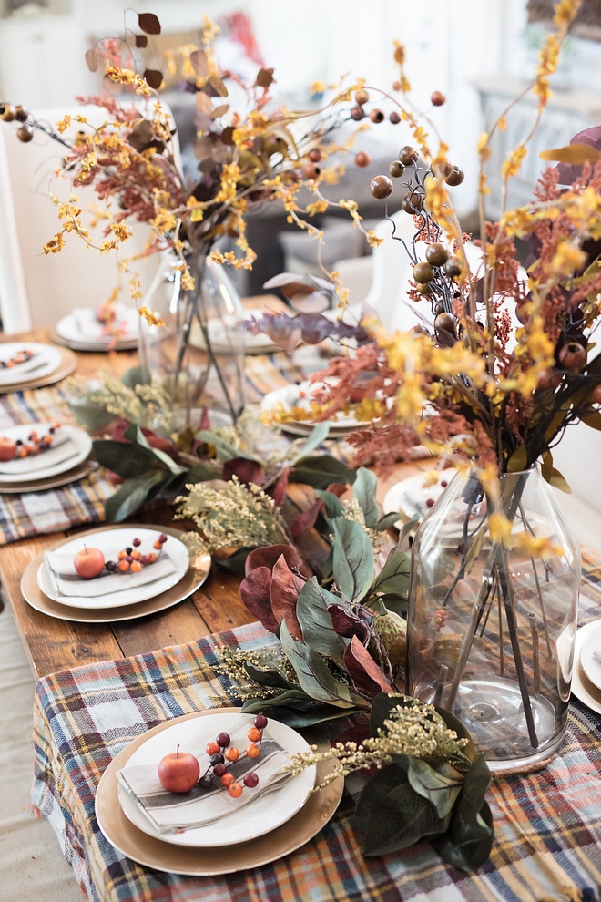 Fall Autumn Colors on Tablescape