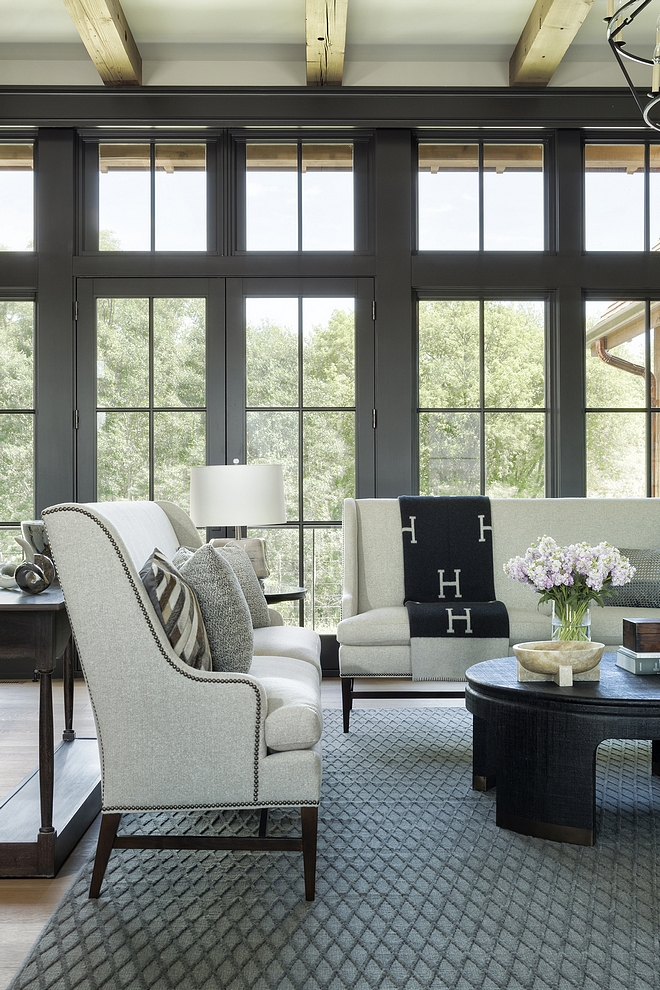 Sherwin Williams Medium Bronze Interior windows are painted to match the Marvin Bronze in Sherwin Williams Medium Bronze #SherwinWilliamsMediumBronze #SherwinWilliams #interiorwindows #windows #windowpaintcolor