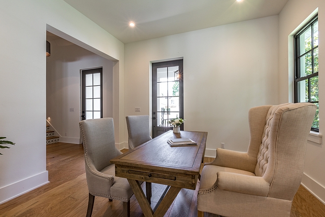 Home Office by Foyer This is a very flexible space and it can be used as a formal dining room is desired. Door opens to front porch #homeoffice