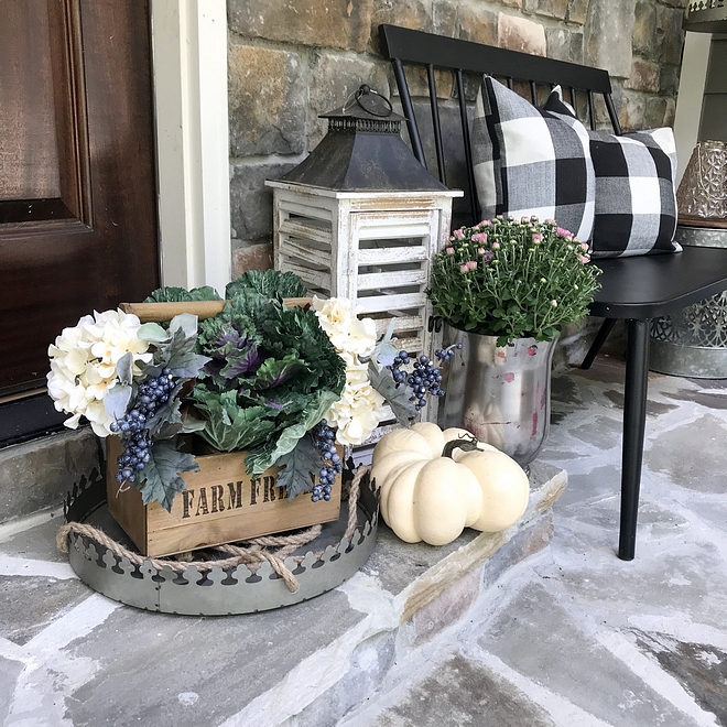 Front Porch Welcoming Fall Decor for front Porch