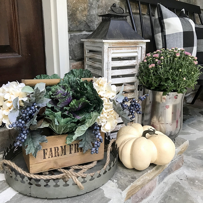 Fall Porch Front Door Step decorating ideas