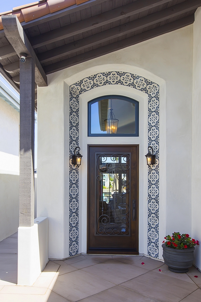 Sapnish Front door Front door is a custom wood, iron and glass door #Spanishfrontdoor #frontdoor #door