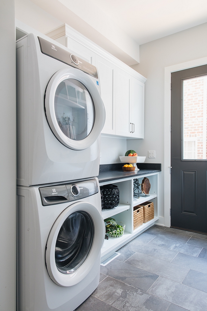 Laundry room mudroom combination with stacked washer and dryer Laundry room mudroom combination with stacked washer and dryer Laundry room mudroom combination with stacked washer and dryer #Laundryroom #mudroom #stackedwasherdryer