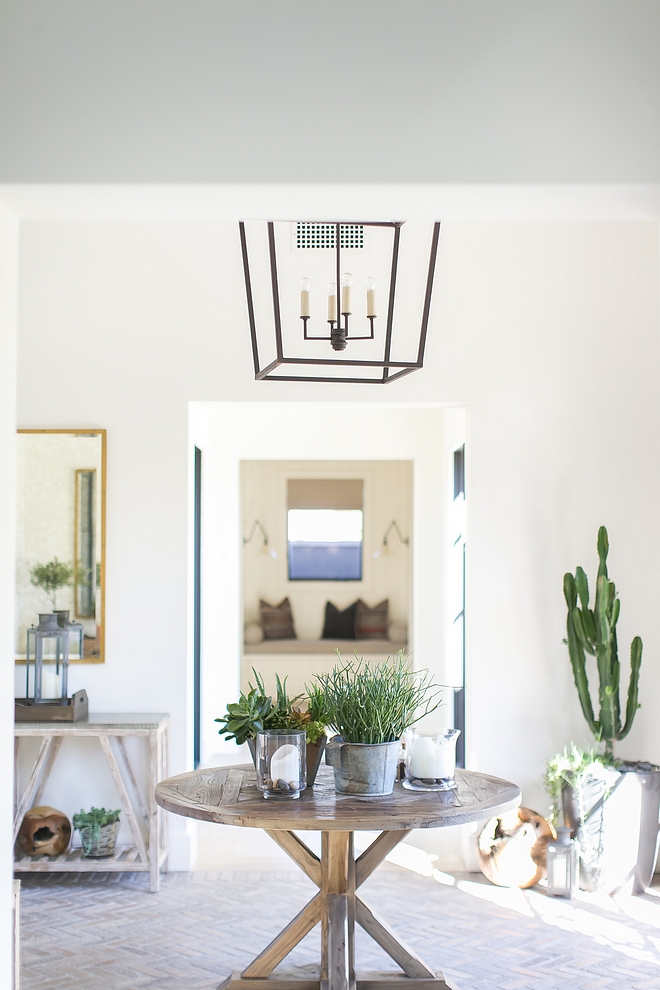 Entry The entry was designed to feel like walking into a desert conservatory This space really serves as the hub of the home #entry #foyer #entryway