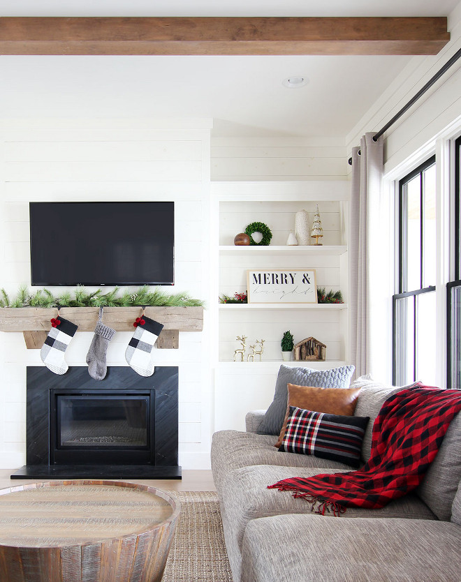 Modern Farmhouse style Christmas decor living room painted in Sherwin Williams Creamy Modern Farmhouse style Christmas decor ideas Modern Farmhouse style Christmas decor Modern Farmhouse style Christmas decor #ModernFarmhousestyleChristmasdecor #ModernFarmhousestyle #Christmasdecor #ModernFarmhouseChristmas