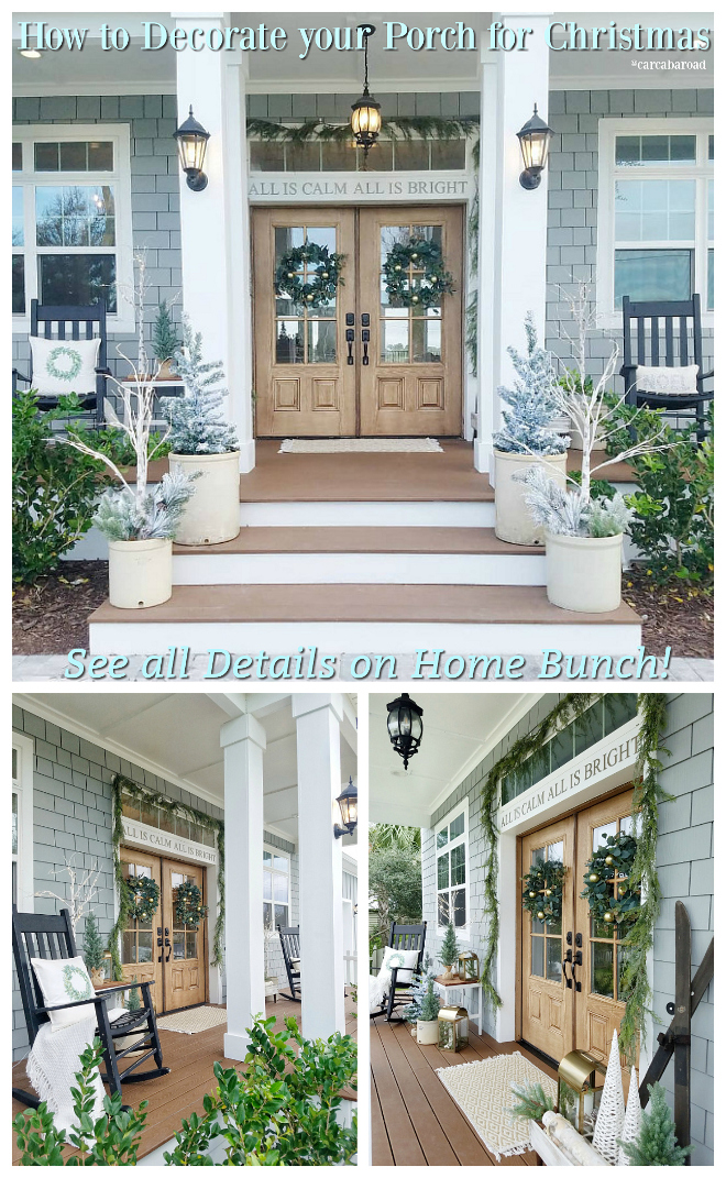 How to Decorate your Porch for Christmas See details on Home Bunch How to Decorate your Porch for Christmas #HowtoDecoratePorchforChristmas