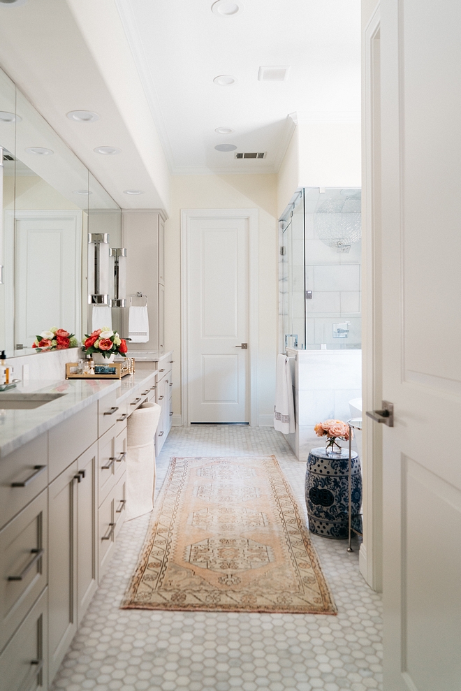 Master Bathroom Renovation How to renovate a bathroom The master bathroom was also completely renovated and I really like how current yet timeless it feels Master Bathroom Renovation How to renovate a bathroom #MasterBathroomRenovation #bathroom #Renovation #bathroomRenovation #howtorenovateabathroom